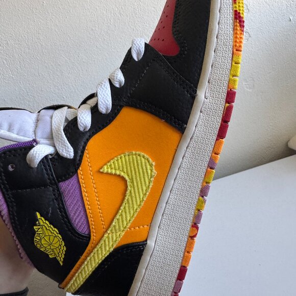 Nike Air Jordan 1 Mid GS “What The / Championships” | Size 5Y | Authentic - Picture 7 of 9